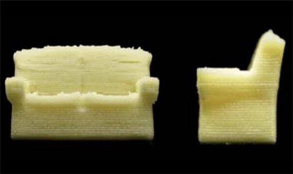 چاپ سه بعدی مبل خوردنی با پودر شیر