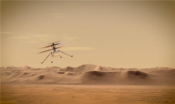هلیکوپتر «نبوغ» در پنجمین پروازش با موفقیت به منطقه جدیدی از مریخ رفت