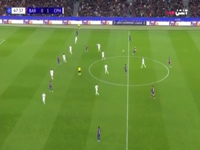 گل اول بارسلونا به کپنهاگن توسط لواندوفسکی