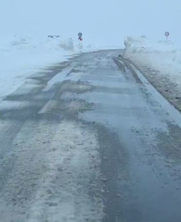 ویدئویی از یک جاده برفی در هشترود آذربایجان شرقی