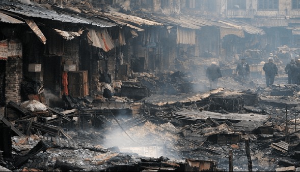 ۵۰۰ مغازه سوخته رشت چشم‌انتظار بیمه و بانک