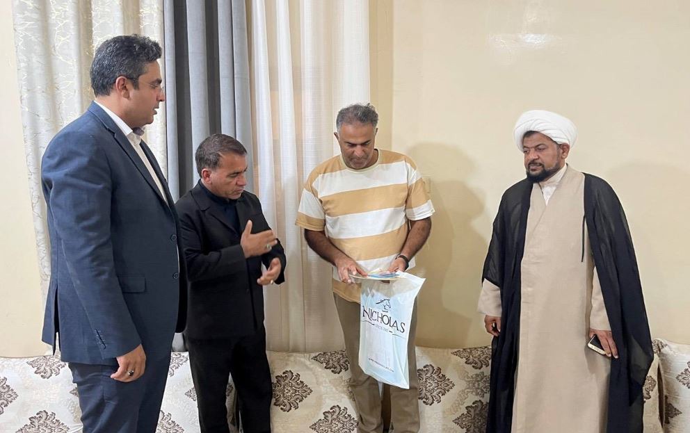 دیدار مدیرکل بنیاد شهید هرمزگان و مدیر شعبه دی بندرعباس با  مجروحان جنایت آمریکا در کوهستک