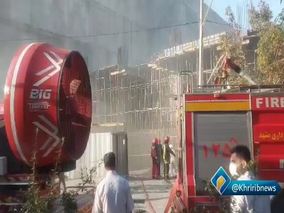 آتش‌سوزی در بولوار هفت تیر مشهد