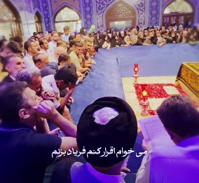 صحبت‌های تکان‌دهنده یک جوان در کنار مزار رهبر شهید انقلاب