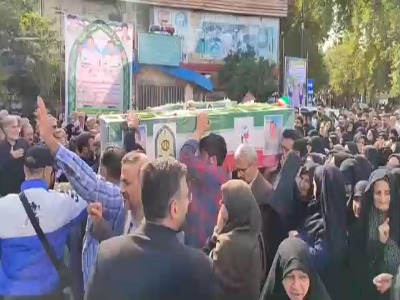 پیکر ۲ شهید مدافع امنیت در ساری تشیع شد