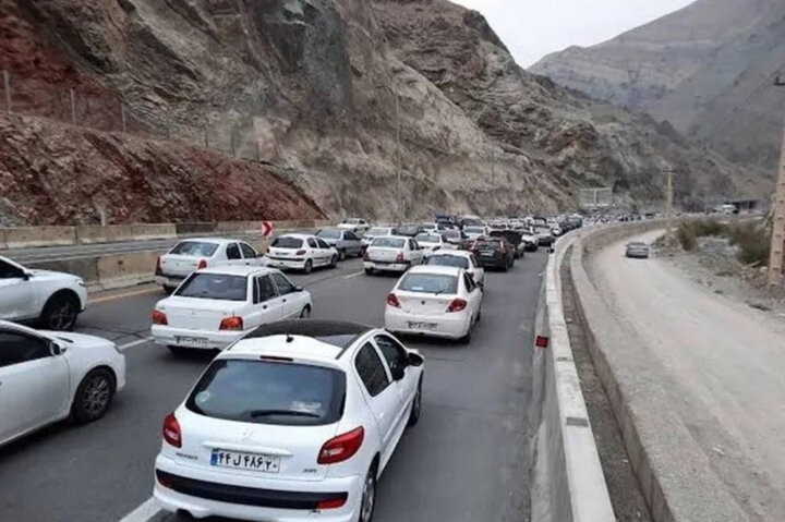 ترافیک سنگین در محور کندوان