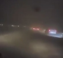 طوفان شدید گرد و خاک در نجف در شب گذشته